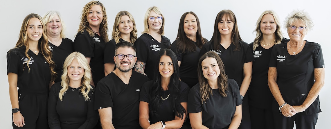 Dr. Ryan Hemlms with staff at Image Orthodontics, West Lafayette